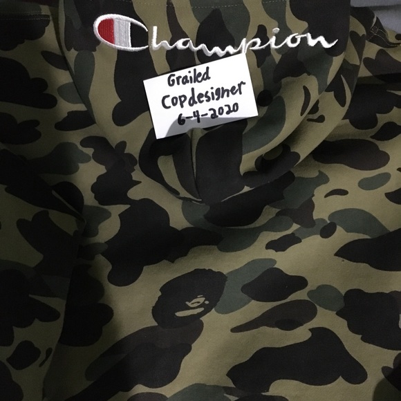 1st Camo Bape x Champion Hoodie - Picture 8 of 13